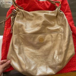 Metallic gold Tory Burch bag
